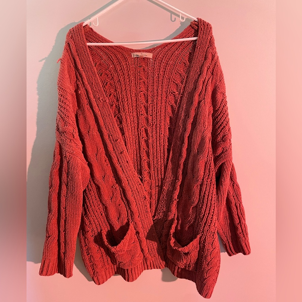 LOVE TREE WOMENS KNIT OVERSIZED CARDIGAN LARGE CUTE SWEATER WARM FOR HER GIFT 🍀